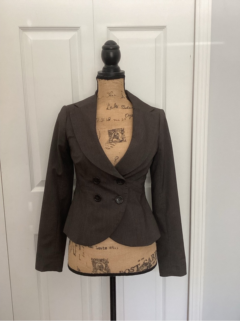 The Limited Chocolate Brown Tailored Double-Breasted Women's Suit